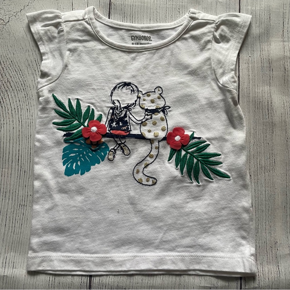 Gymboree Safari Palm Short Sleeve Tee Size 6-12 Months